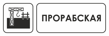 И02  прорабская (пленка, 300х100 мм) - Охрана труда на строительных площадках - Указатели - . Магазин Znakstend.ru