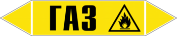 Маркировка трубопровода "газ" ( пленка, 358х74 мм) - Маркировка трубопроводов - Маркировки трубопроводов "ГАЗ" - . Магазин Znakstend.ru